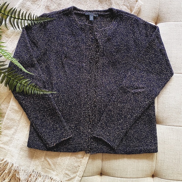 Eileen Fisher Open Fringe Cardigan - Picture 1 of 3